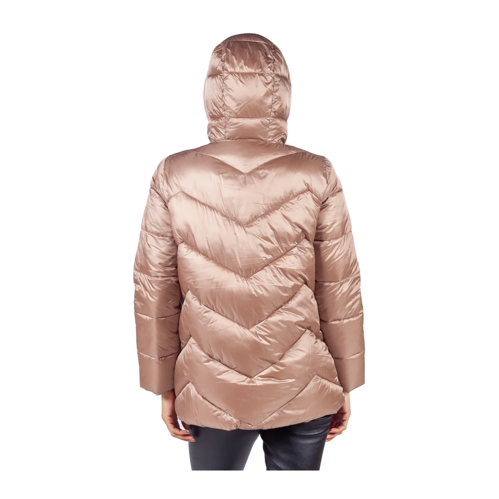 Emme DI Marella Gouden gewatteerde pufferjas met capuchon Yellow Dames
