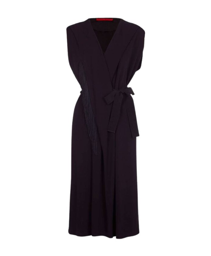 zwarte-crepe-wrap-jurk-met-franjes