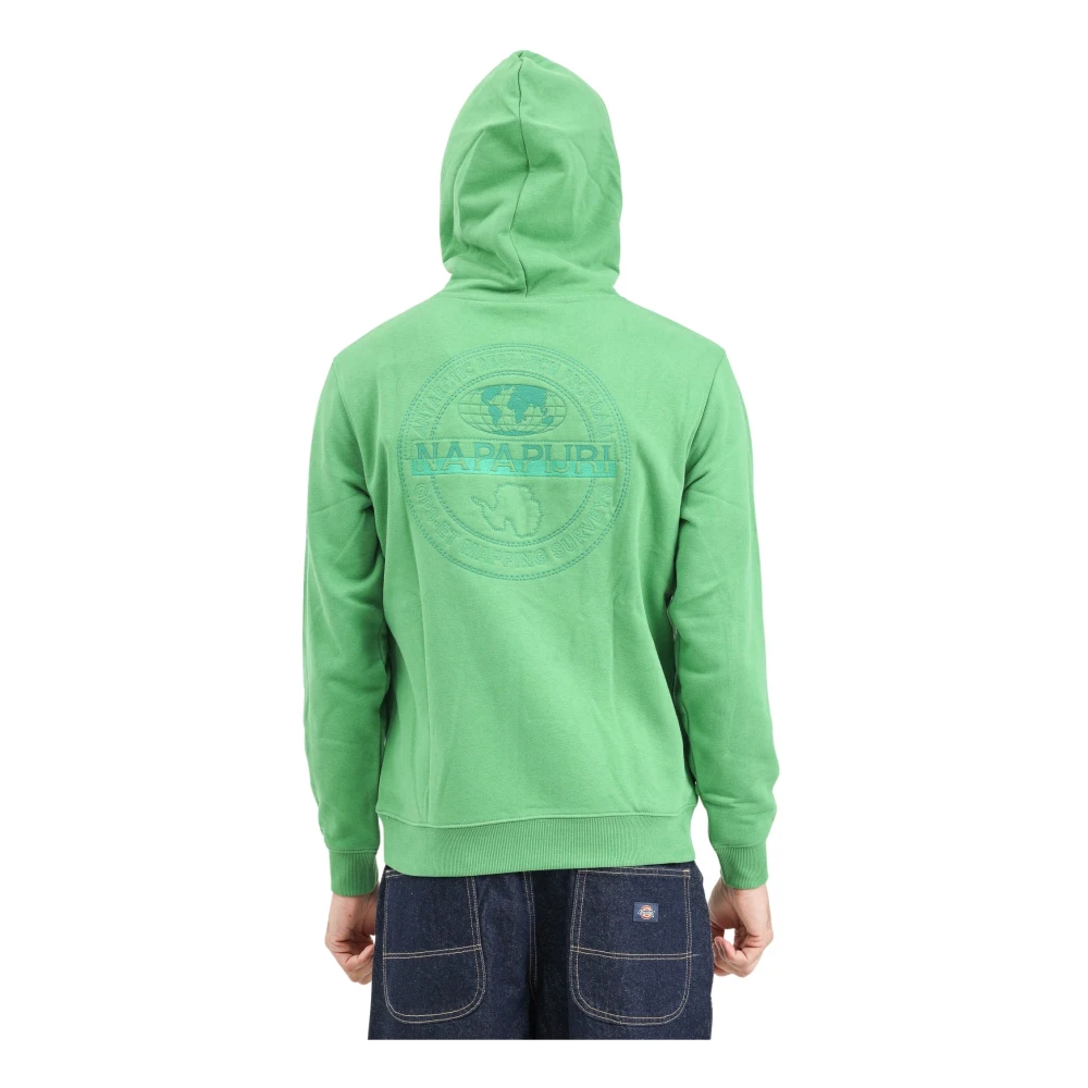 Napapijri Groene Hoodie Antarctic Research Green Heren