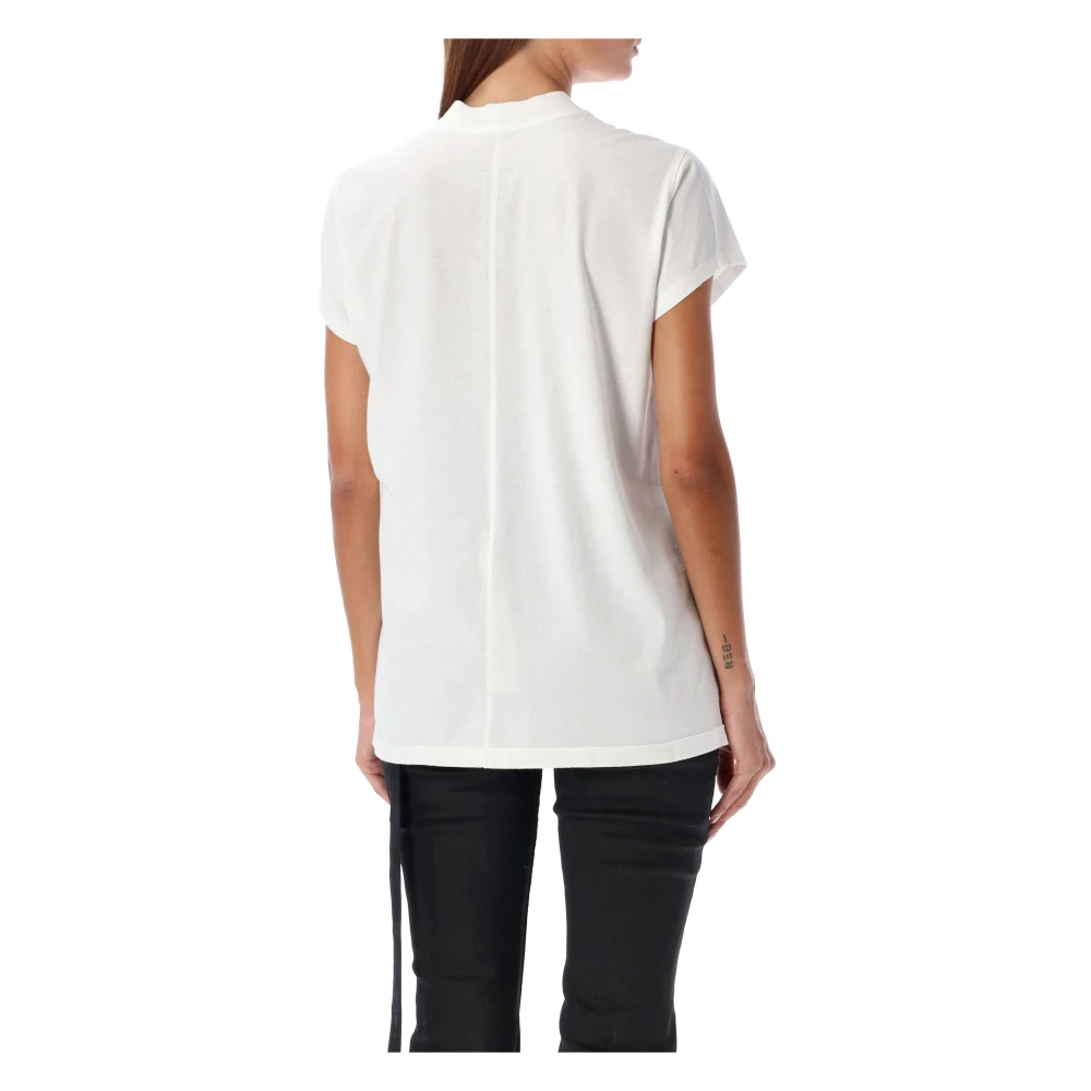 Rick Owens T-shirt met hoge hals en subtiele details White Dames