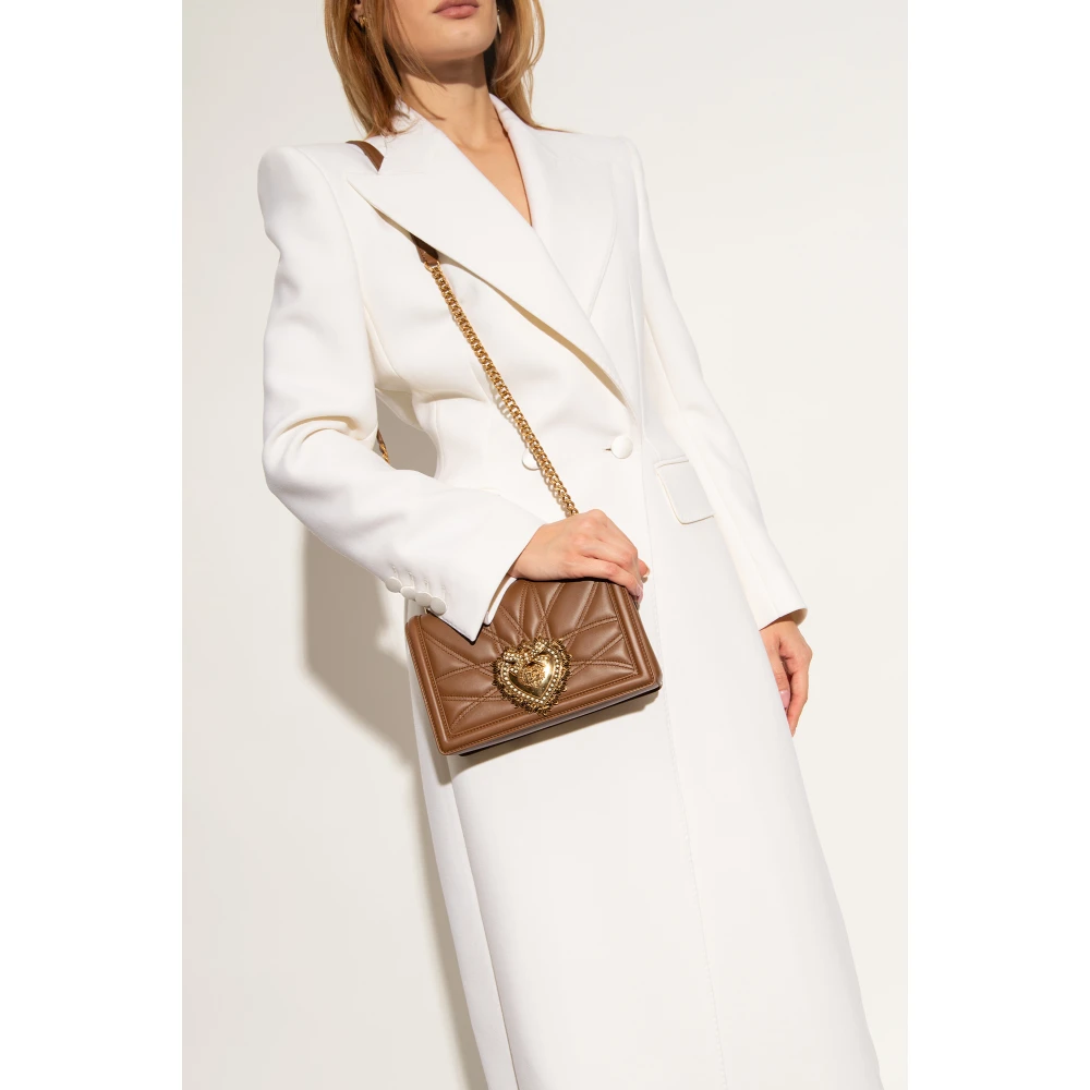 Dolce & Gabbana Shoulder bag with logo Brown Dames