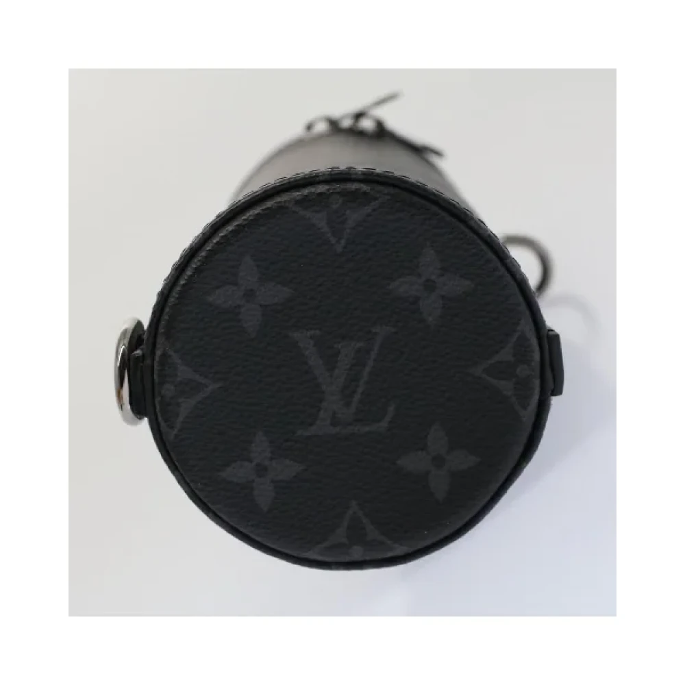 Louis Vuitton Vintage Pre-owned Coated canvas shoulder-bags Black Dames