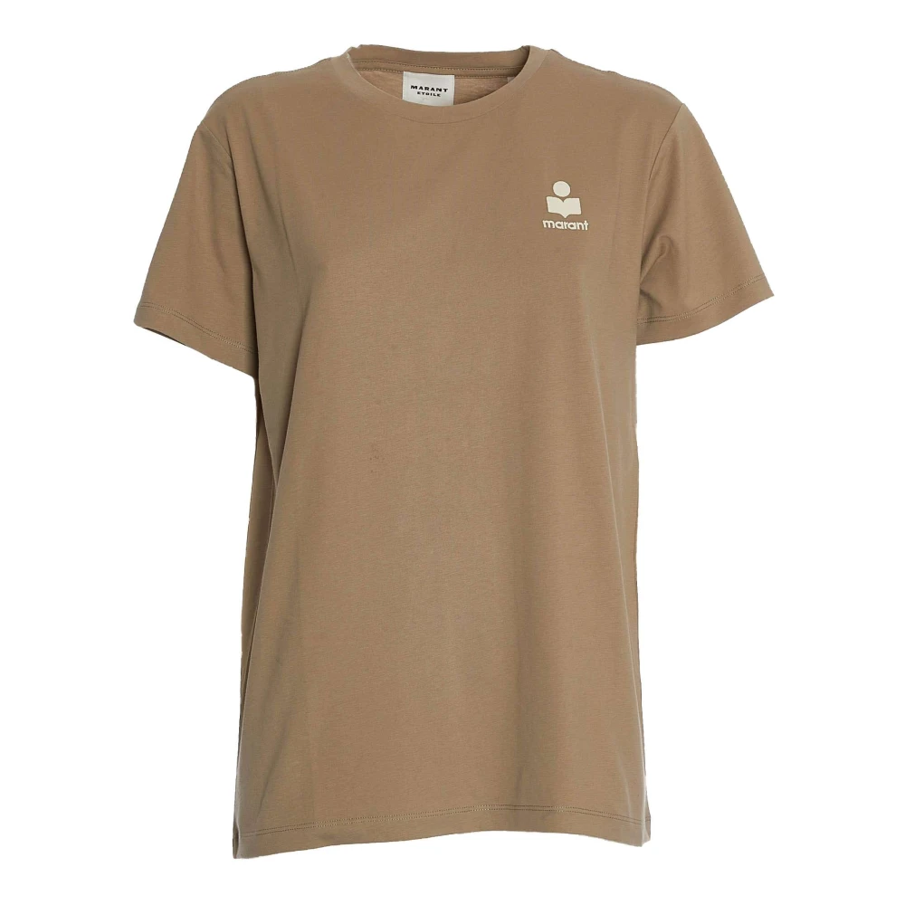 Isabel marant Beige Logo T-shirt Aw24 Beige Dames