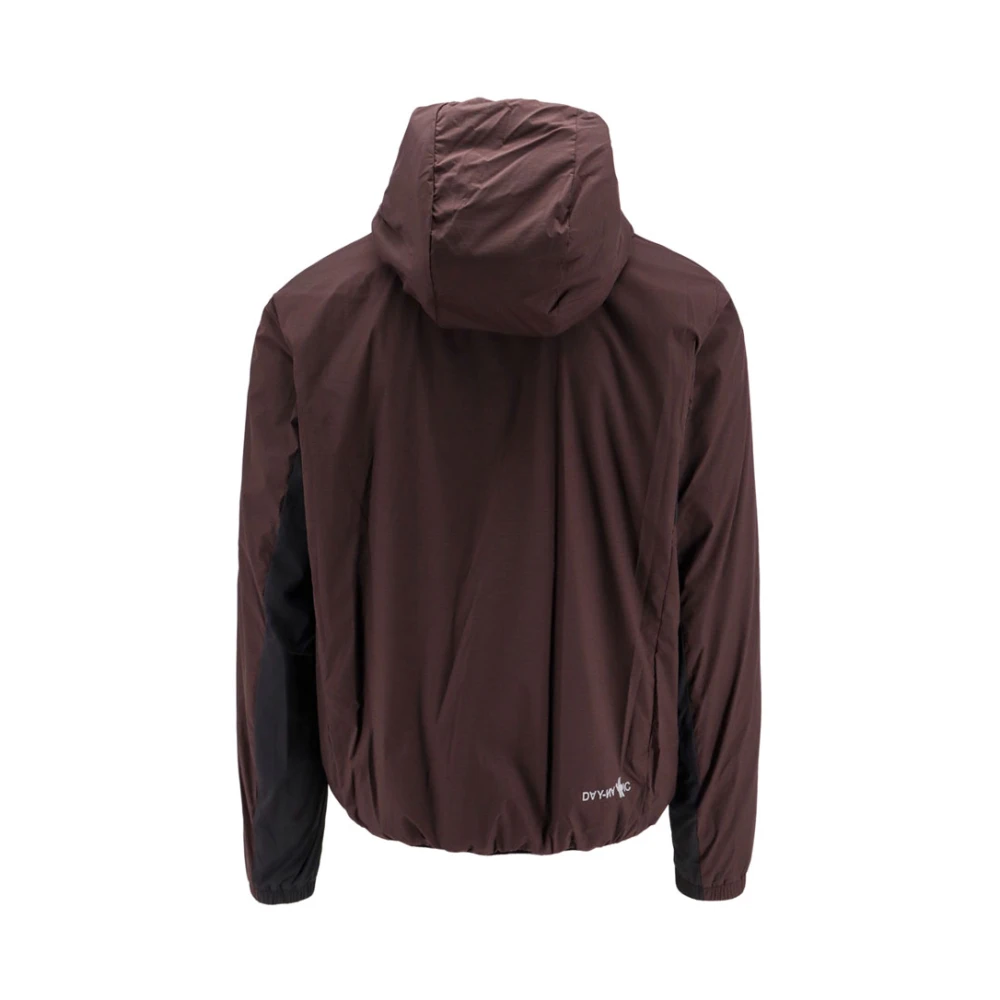 Moncler Nylonjas met Frontlogo Brown Heren