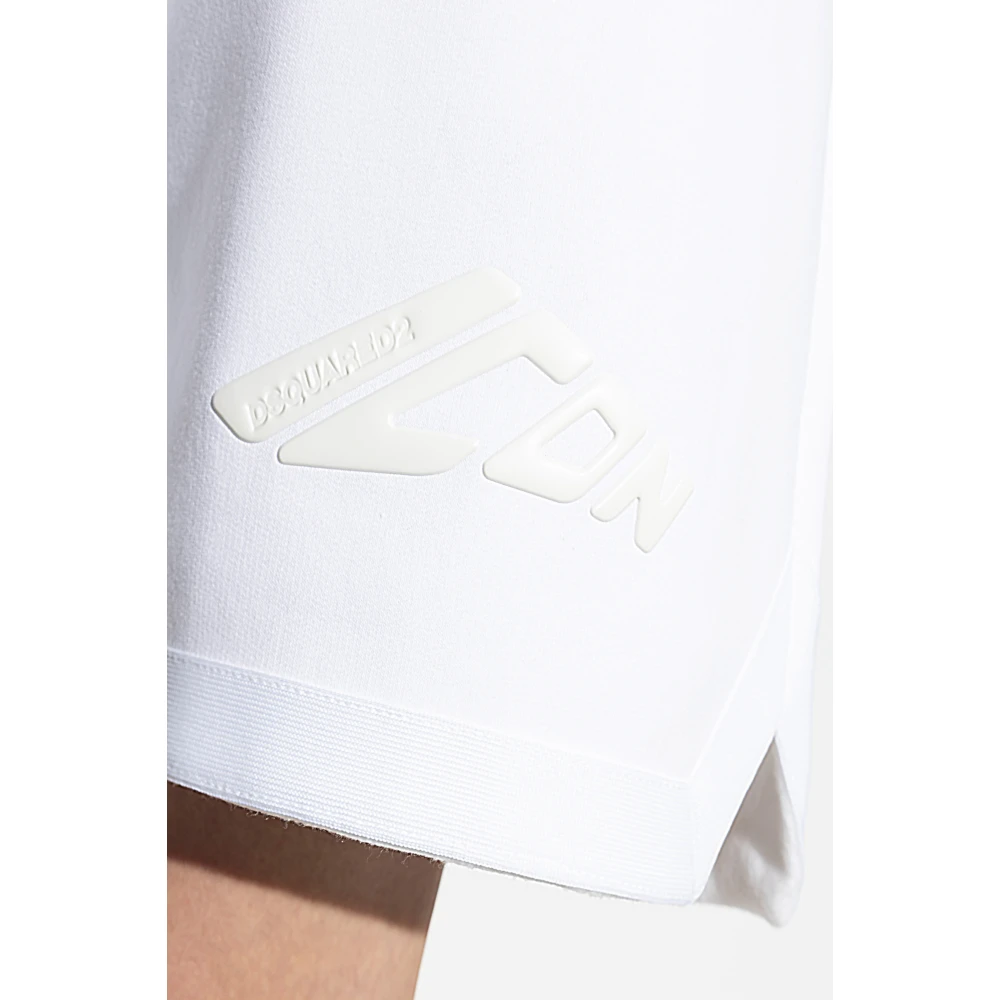 Dsquared2 Shorts met logo White Dames