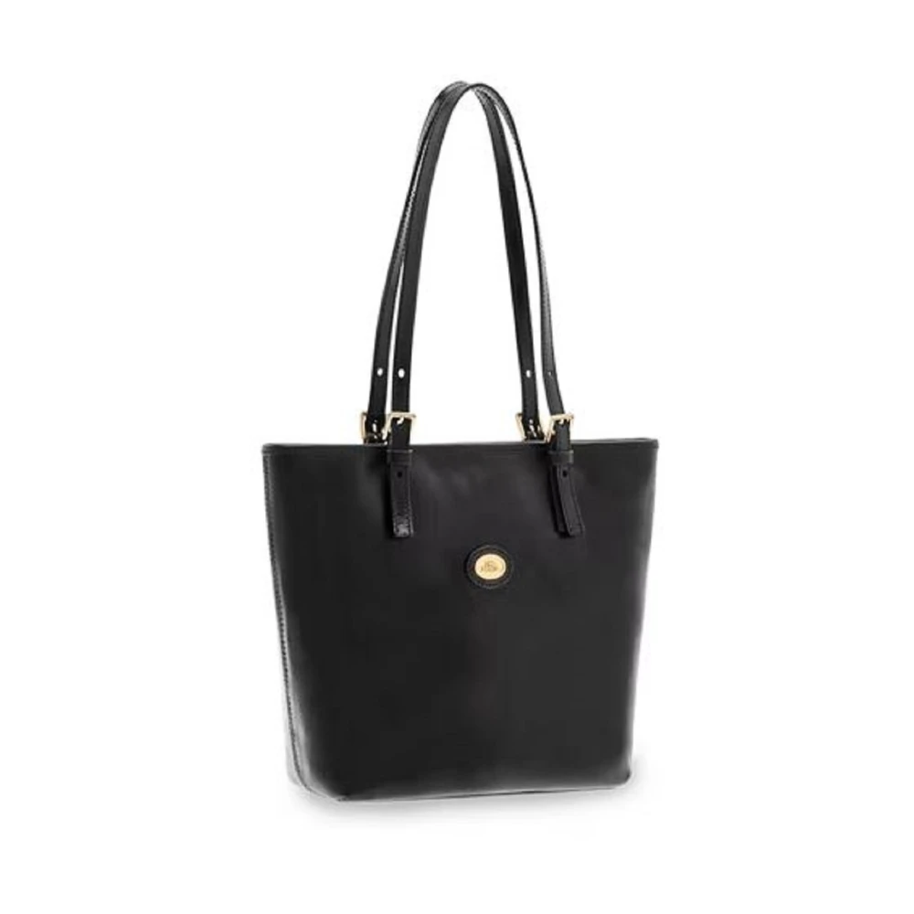 The Bridge Damen Schwarz E Leder Shopper Tasche