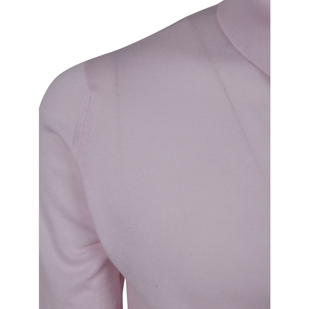 John Smedley Korte mouwen overhemd voor mannen Pink Heren