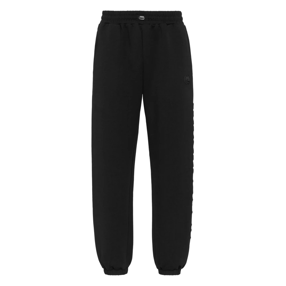 Plein Sport Herr Svart Byxor S, Bomull, Joggingbyxor