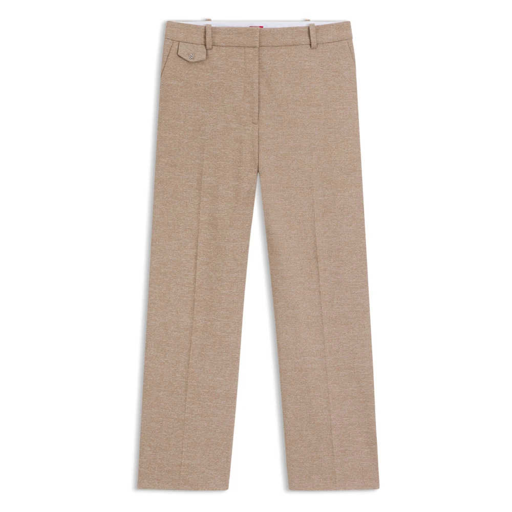 Hugo Straight Trousers, Female, M, Straight Trousers Brown