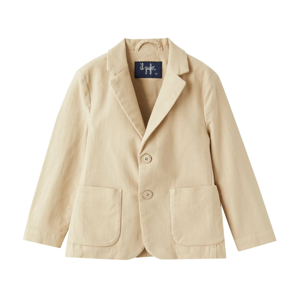 Il Gufo Boys Beige Cotton Jacket - Kids Occasion Wear - 4 Y - Kids