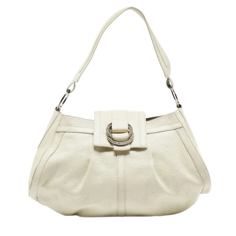 Bvlgari Vintage Pre-owned Leather shoulder-bags White Dames