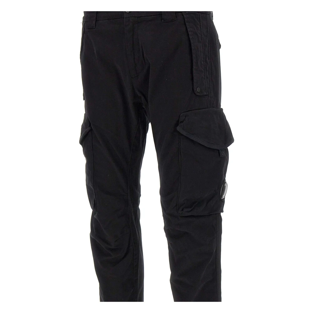 C.P. Company Zwarte Cargo Broek met Multipockets Black Heren