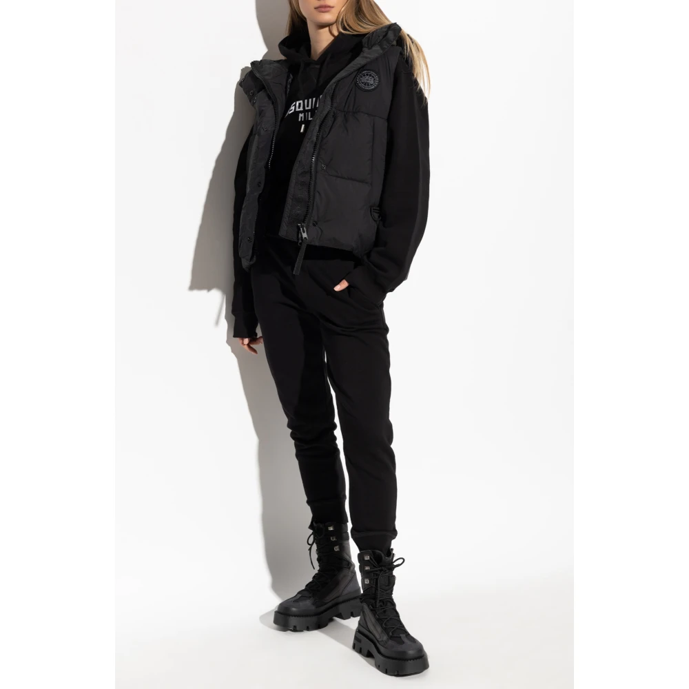 Dsquared2 Sweatshirt met logo Black Dames