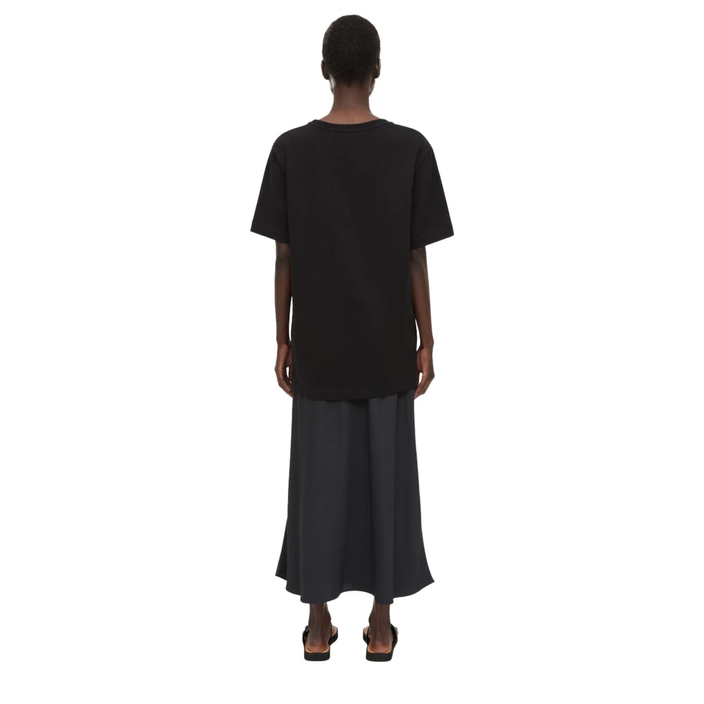 By Malene Birger Zwart Loose-Fit Katoenen T-Shirt By Herenne Birger Black Dames
