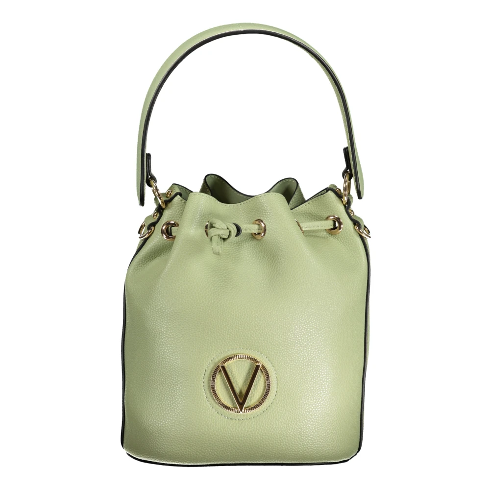 Valentino by Mario Valentino Groene Polyethyleen Schoudertas met Trekkoordsluiting Green Dames
