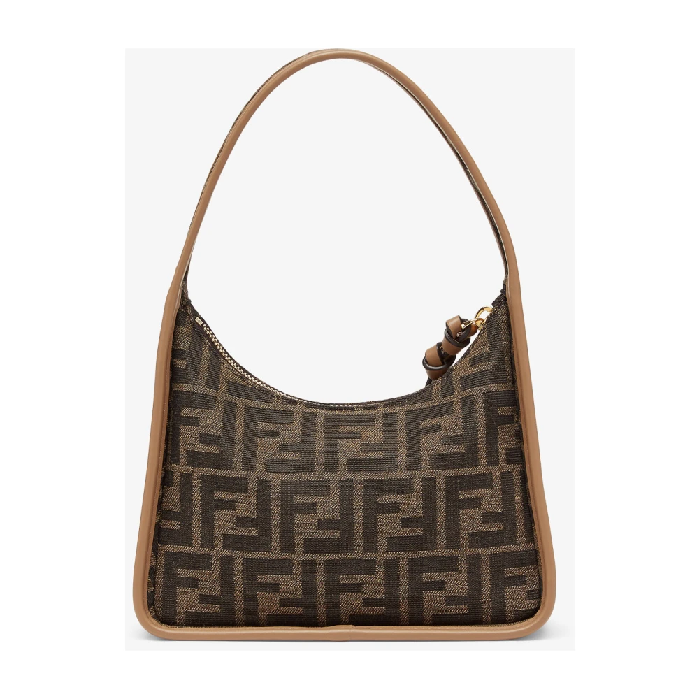Fendi Bruine Leren Schoudertas Brown Dames