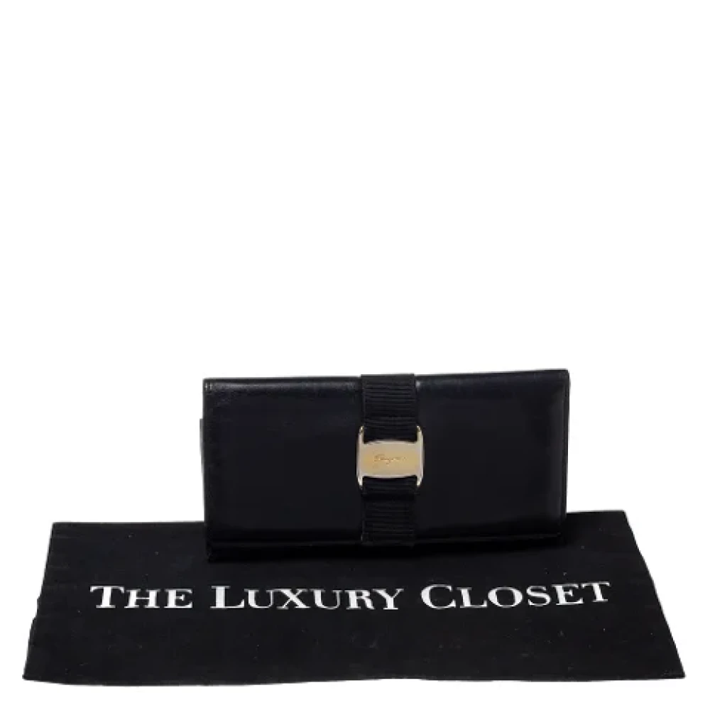 Salvatore Ferragamo Pre-owned Leather wallets Black Dames