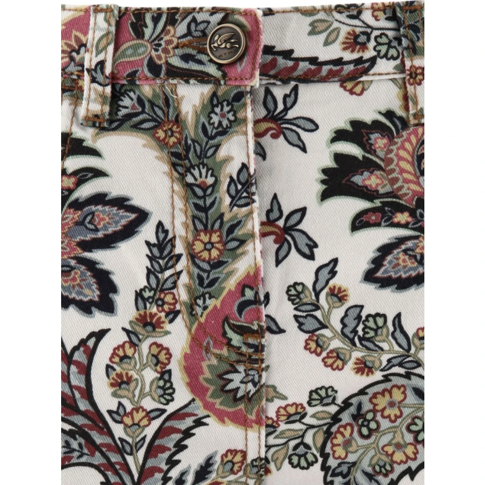 ETRO Paisley Print Denim Broek Multicolor Dames