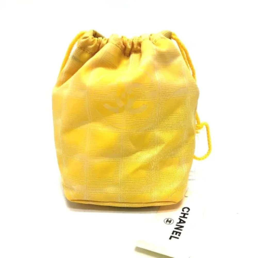 Chanel Vintage Pre-owned Canvas shoulder-bags Yellow Dames