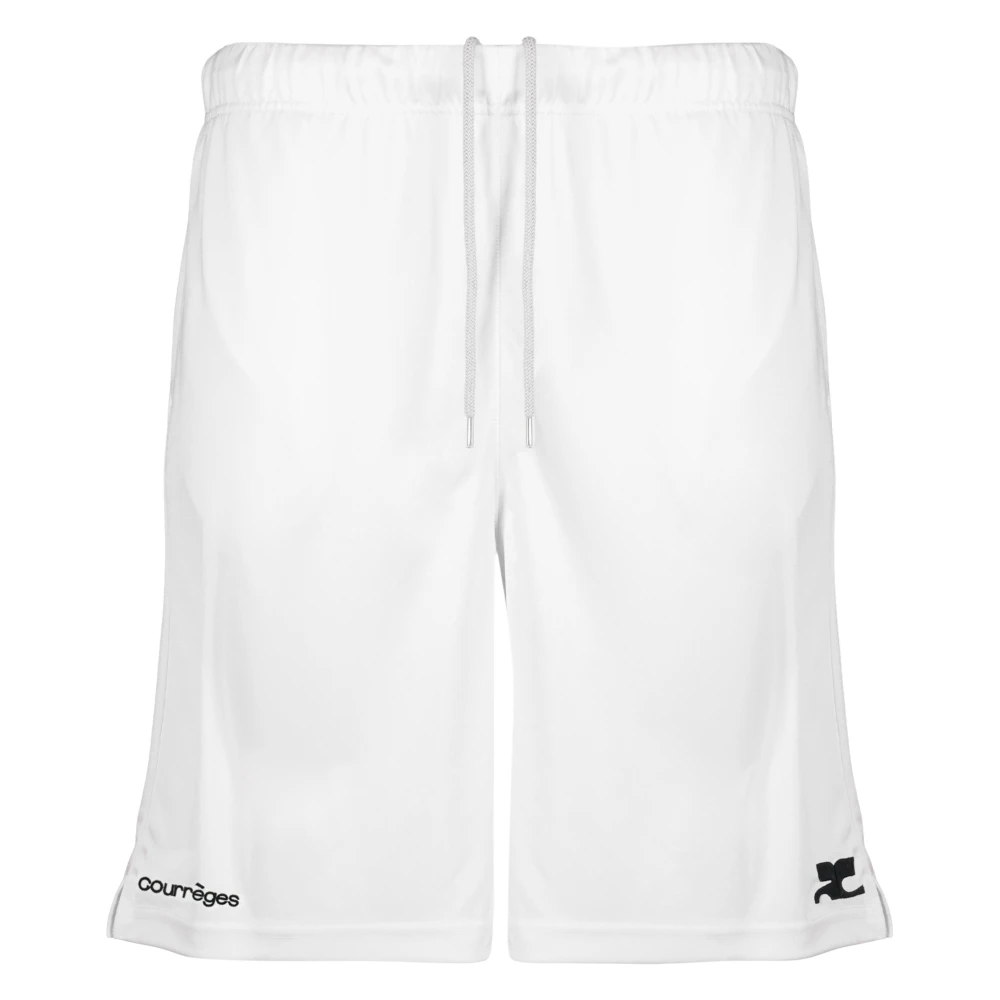 Courrèges Men's White Ac Training Shorts - Training Shorts - Xs - Sport