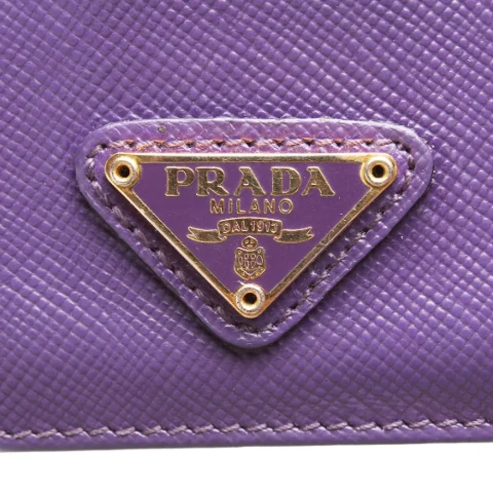 Prada Vintage Pre-owned Canvas wallets Purple Dames