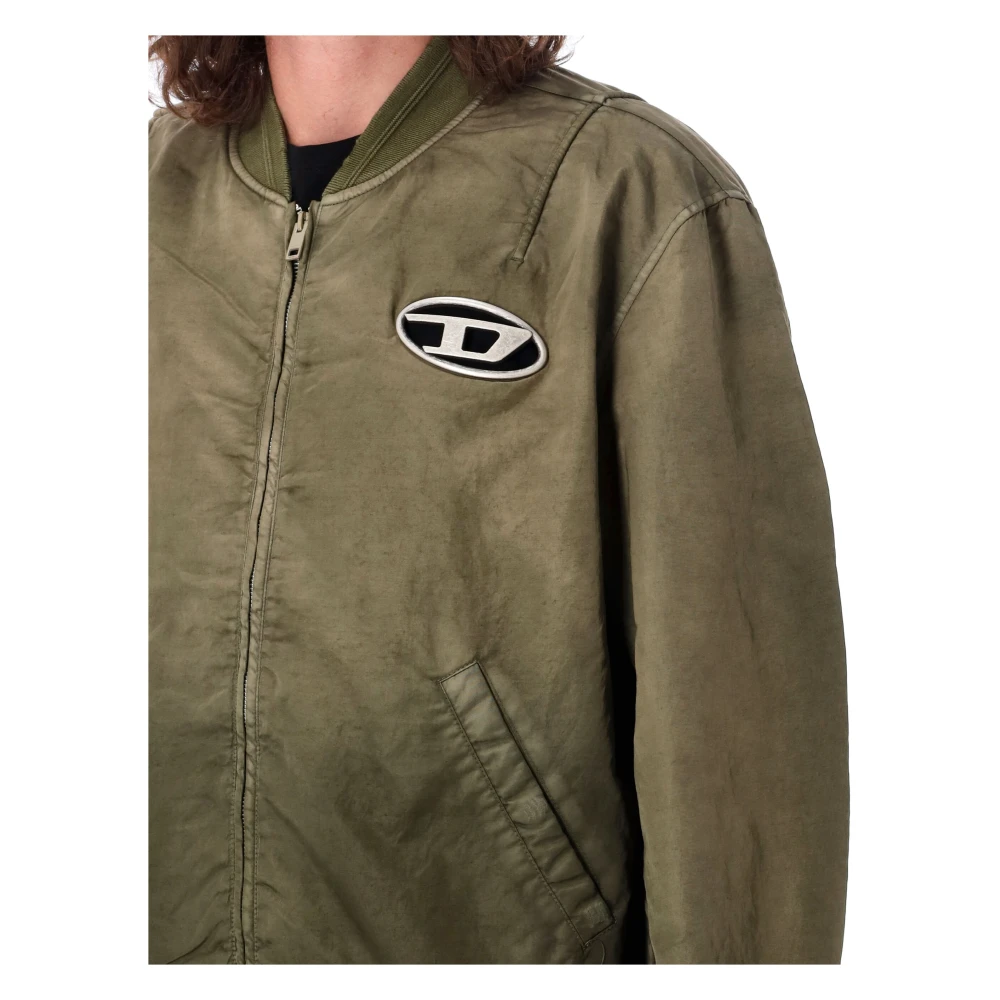 Diesel Militaire Bomberjack Buitenkleding Aw24 Green Heren