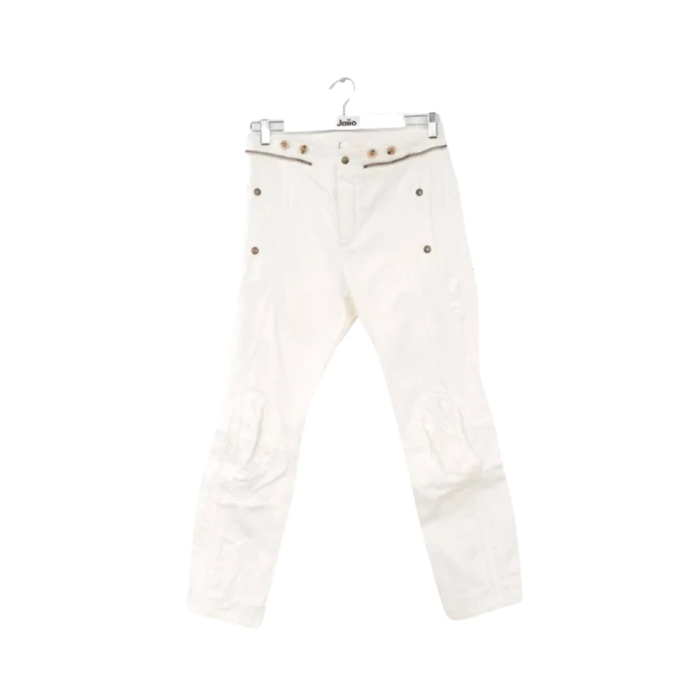 Chloé Pre-owned Cotton jeans White Dames