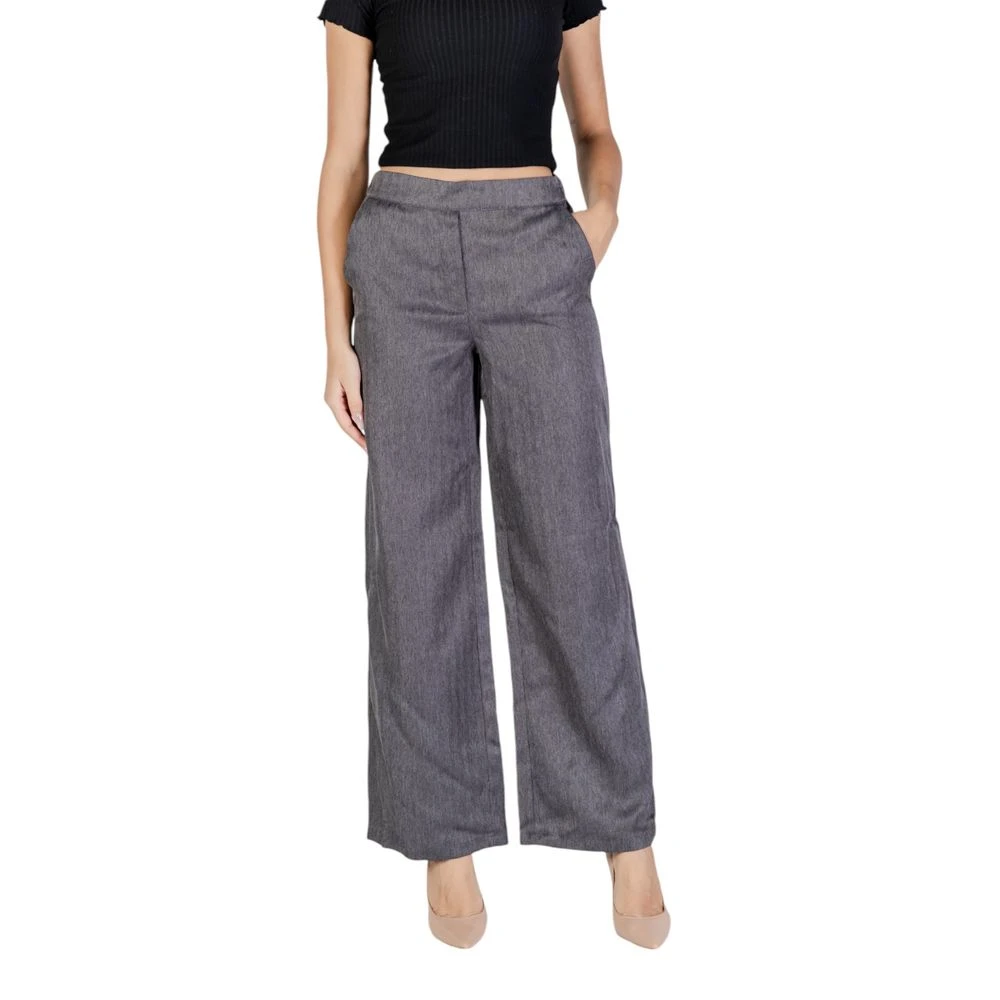 Jacqueline De Yong Women's Grey Polyester Pants Fall/Winter