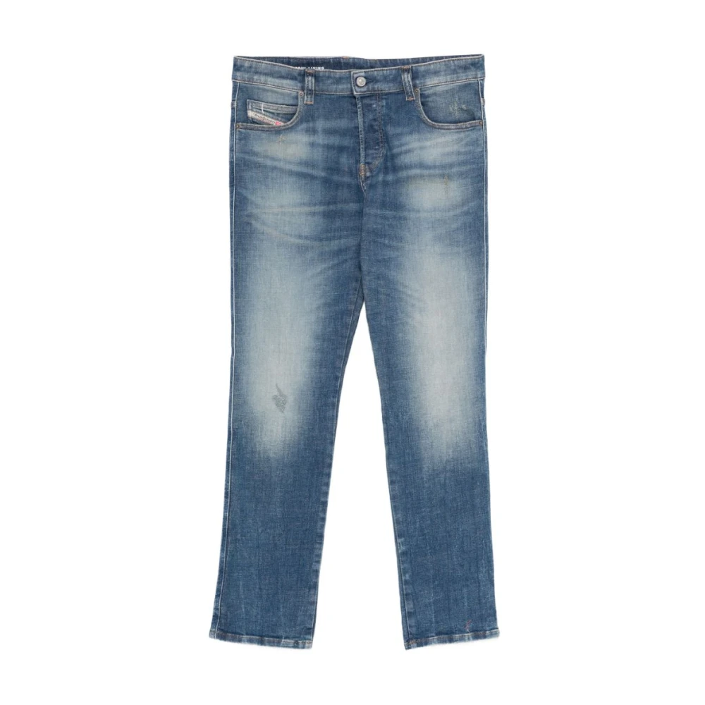 Diesel Men's Blue Straight Fit Jeans, W38, Straight Jeans