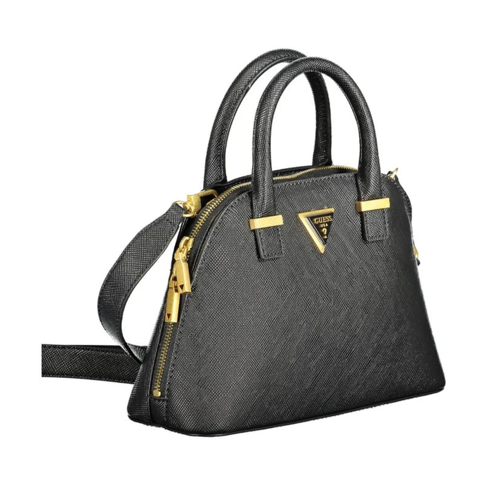 Guess Zwarte Polyethyleen Handtas met Ritssluiting Black Dames