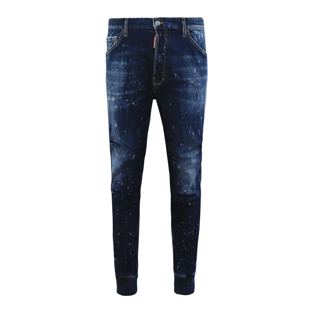 Dsquared2 Heren Track Denim Pants Blauw Blue Heren