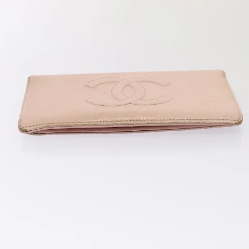 Chanel Vintage Pre-owned Leather wallets Pink Dames