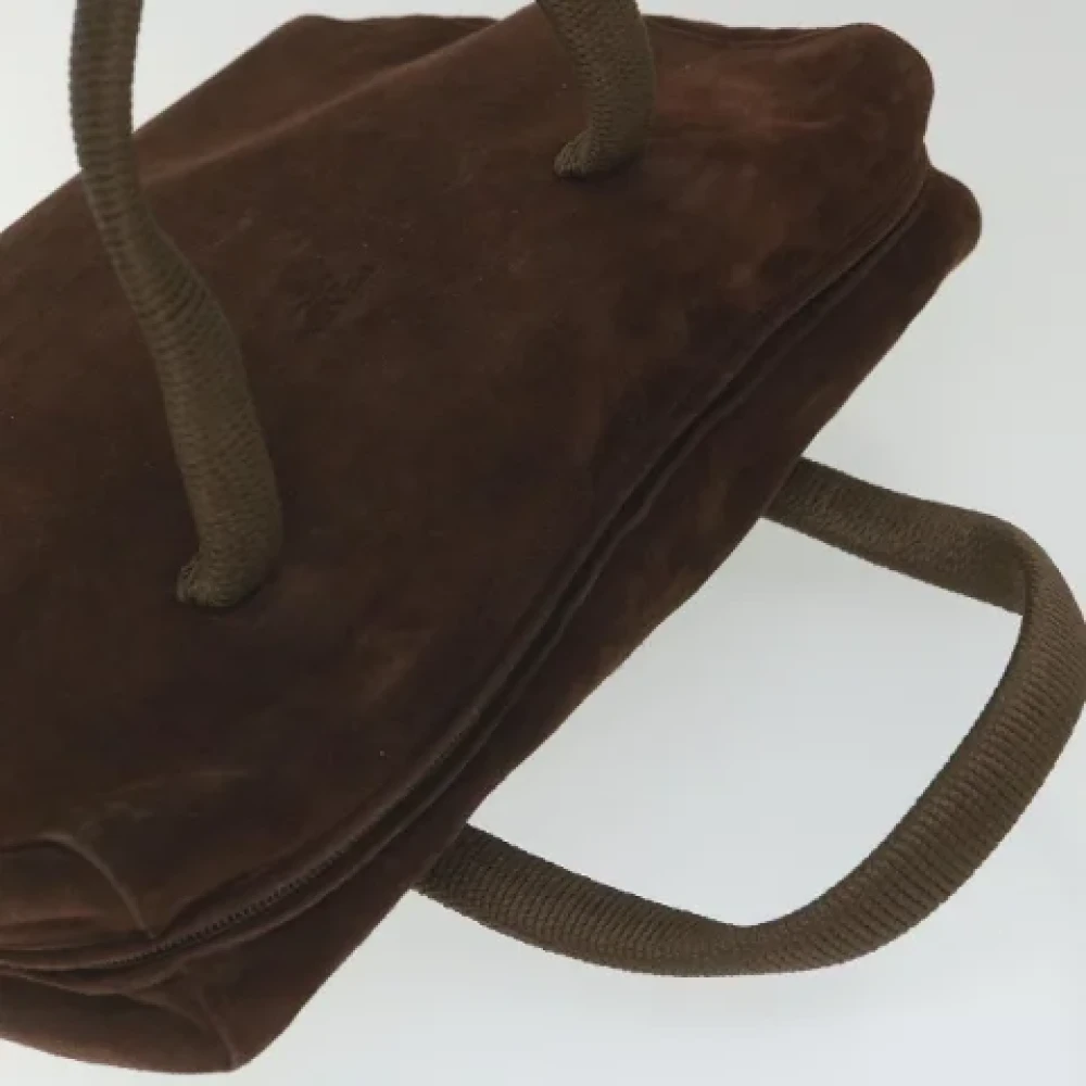 Prada Vintage Pre-owned Suede prada-bags Brown Dames