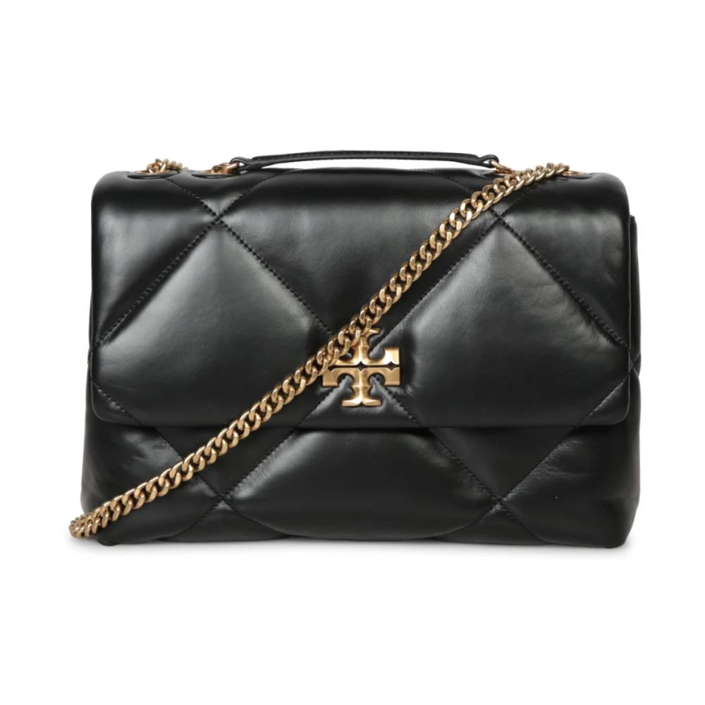 TORY BURCH Zwarte Gewatteerde Leren Schoudertas Black Dames