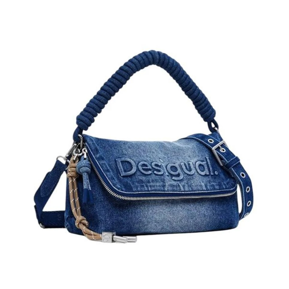 Desigual Stijlvolle Polyurethaan Handtas voor Vrouwen Blue Dames