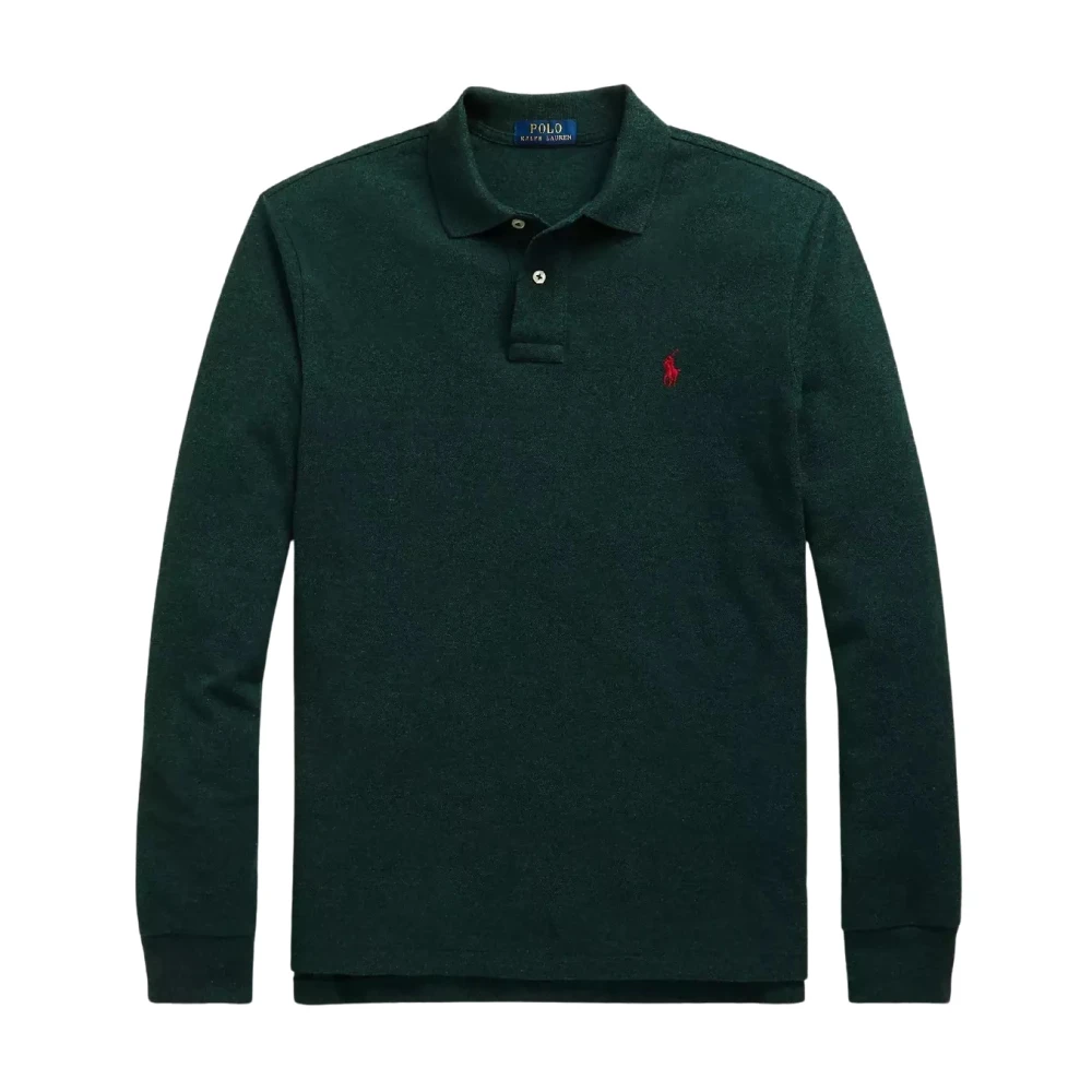 Ralph Lauren Groene Polo Shirt Custom Slim Fit Green Heren