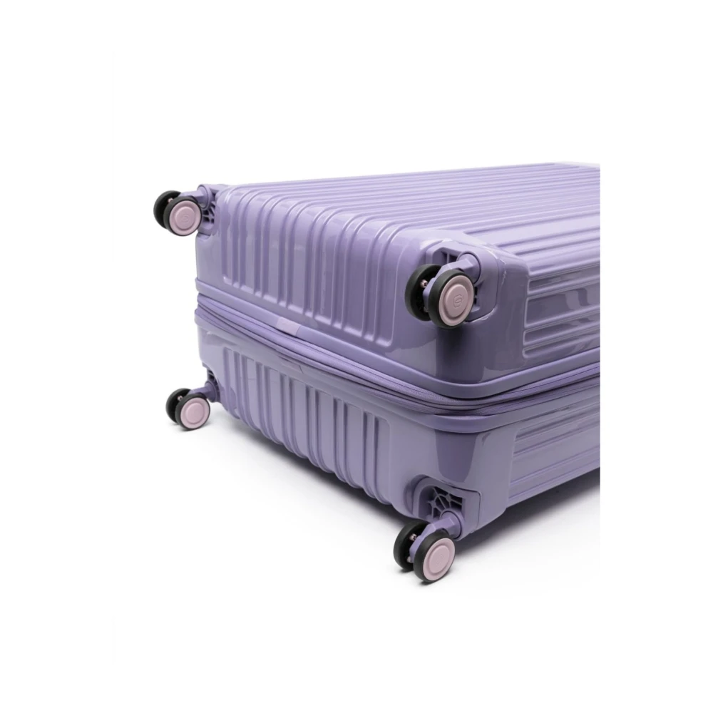 Piquadro Uitbreidbare Harde Schaal Vierwieler Trolley Purple Unisex