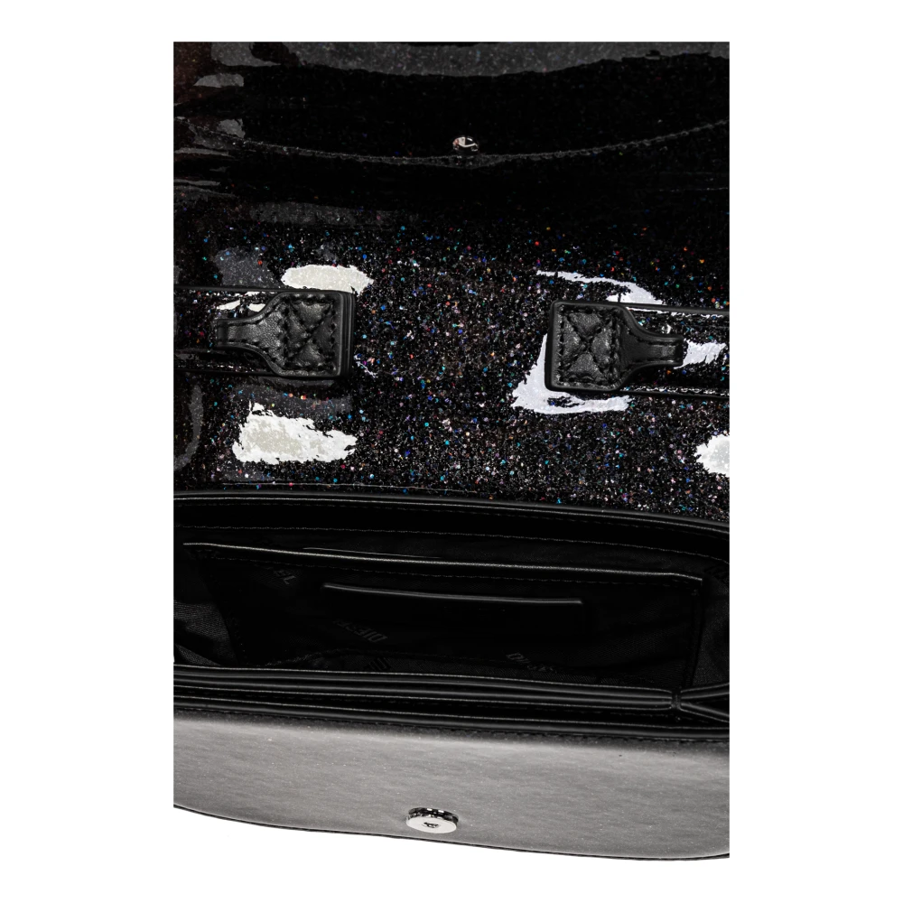 Diesel Glitter Schoudertas '1Dr' Black Dames