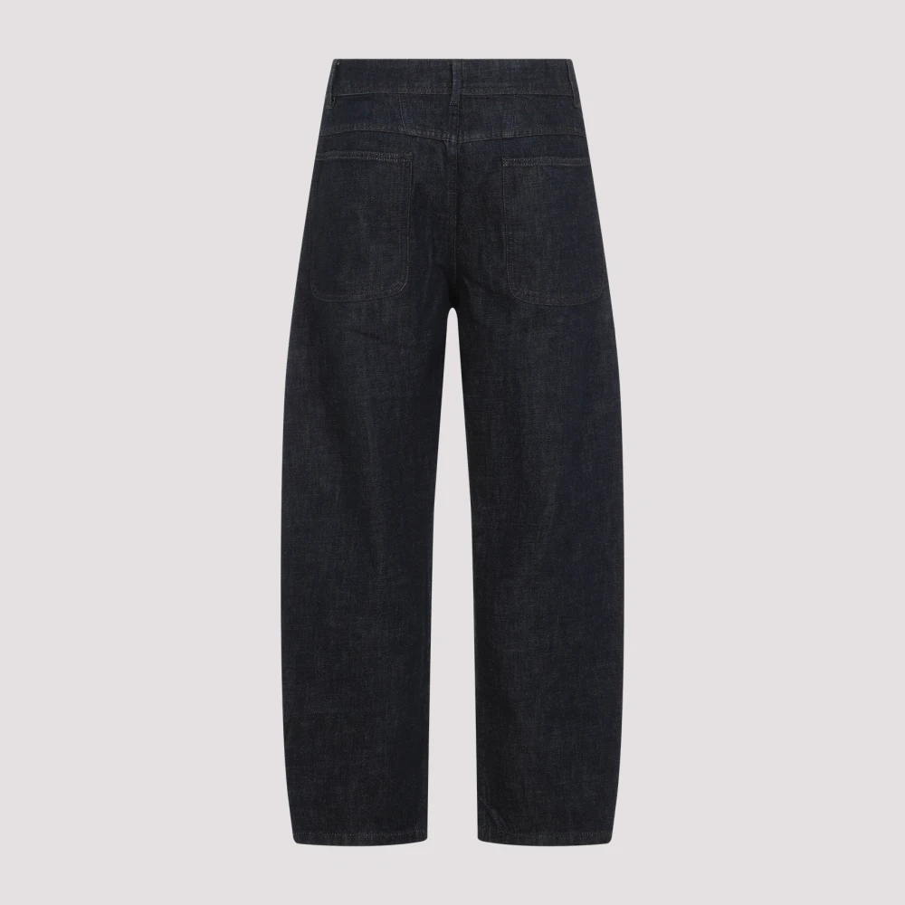 Lemaire Blauwe Casual Katoenen Broek Blue Heren