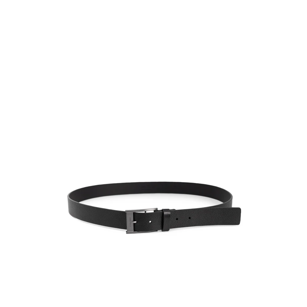 Calvin Klein Zwart Leren Gesp Strik Riem Black Dames