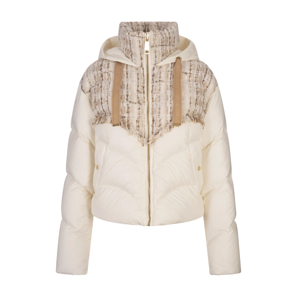 Khrisjoy Witte Gebreide Donsjas met Tweed White Dames