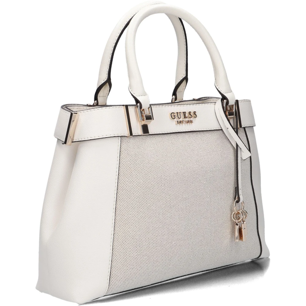 Guess Elegante Anadela Satchel Schoudertas White Dames