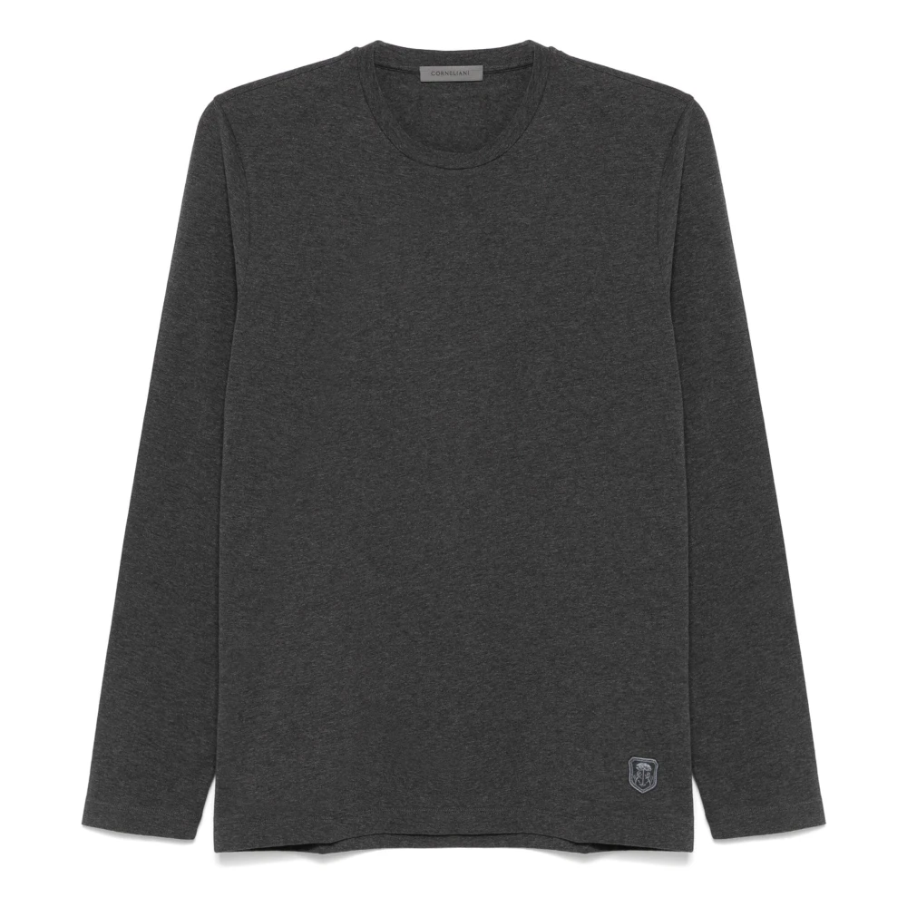 Corneliani Katoenen sweatshirt Made in Italy Gray Heren