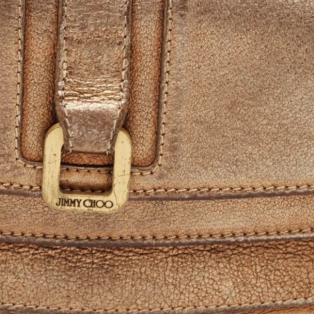 Jimmy Choo Pre-owned Leather clutches Brown Dames