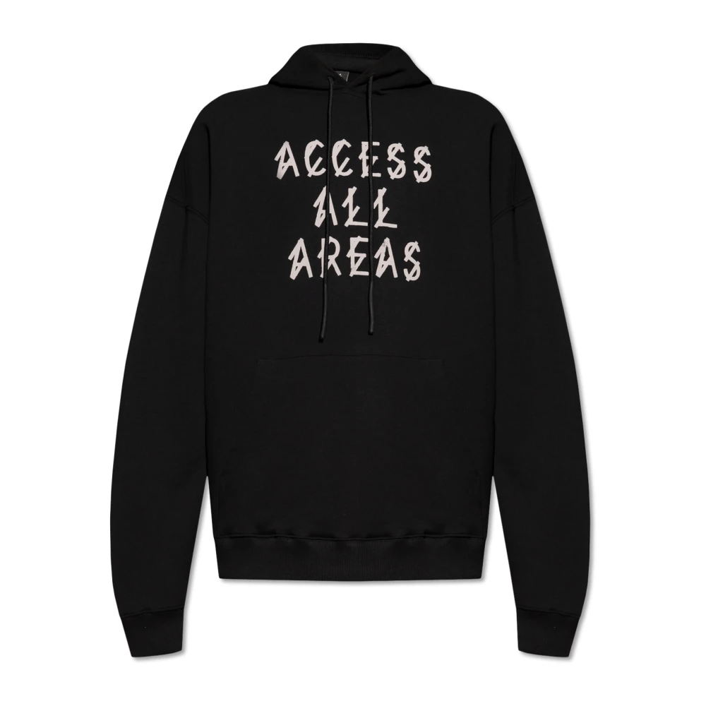 44 Label Group Hoodie met logo-print Black Heren