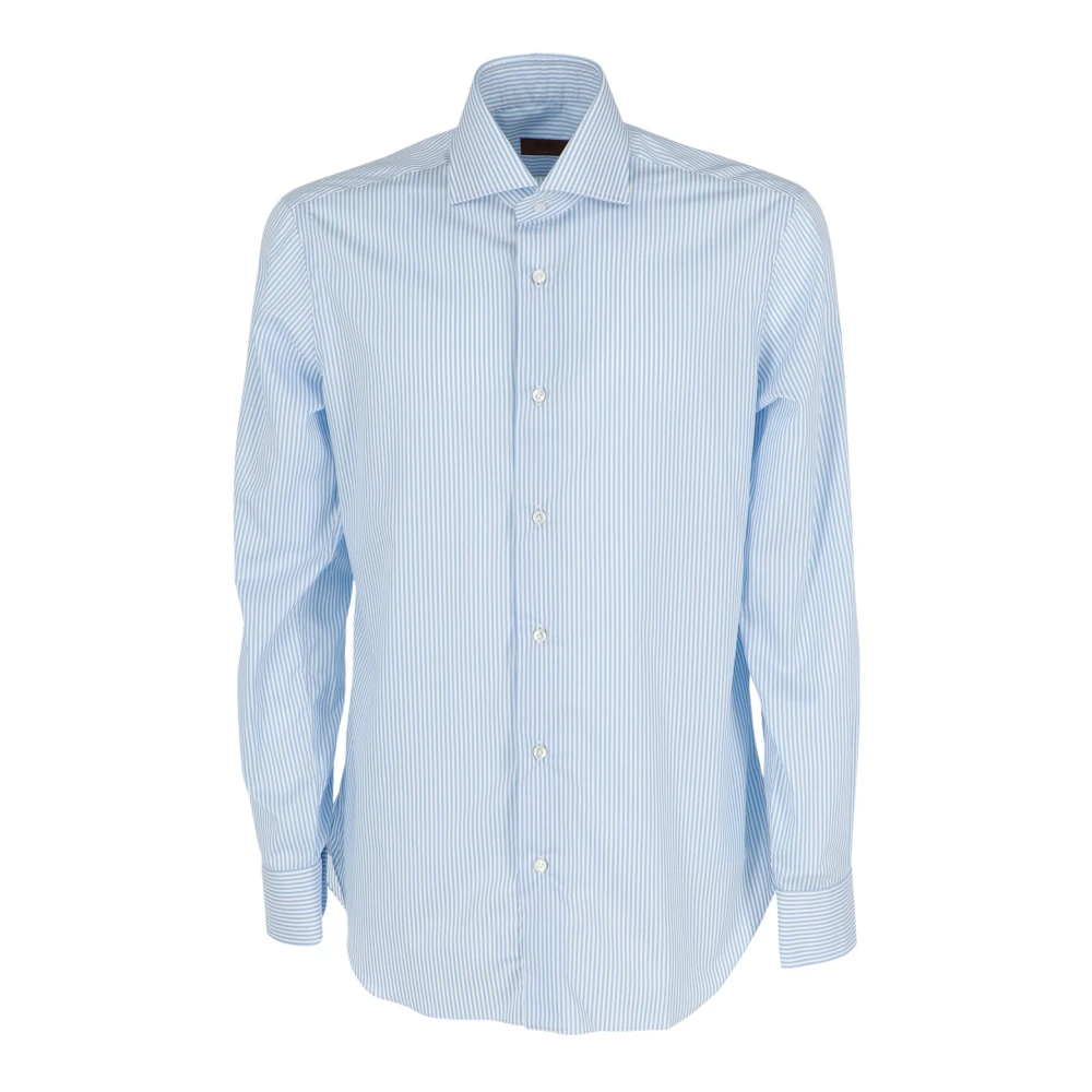 Barba Casual Katoenen Overhemd voor Mannen Blue Heren