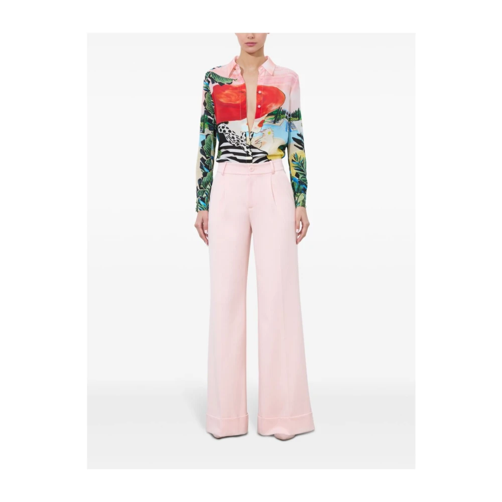 alice + olivia Grafische Print MultiColour Top met Roze Accents Multicolor Dames