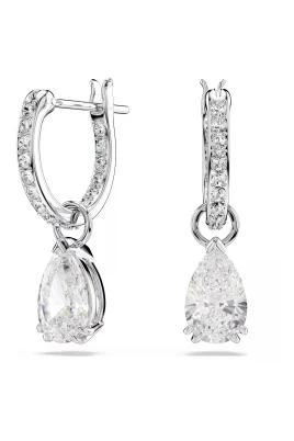 Stilla Pear-Cut Drop Hoop Earrings