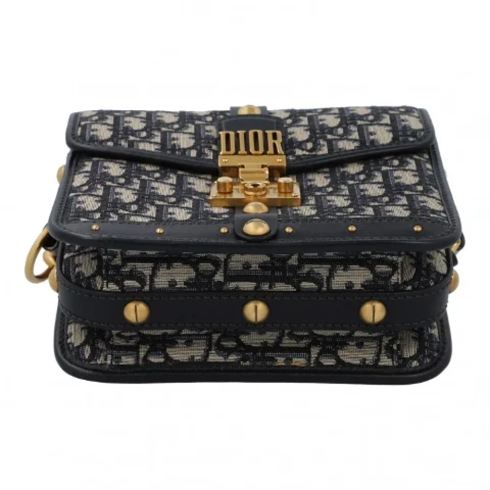 Dior Vintage Pre-owned Leather crossbody-bags Blue Dames