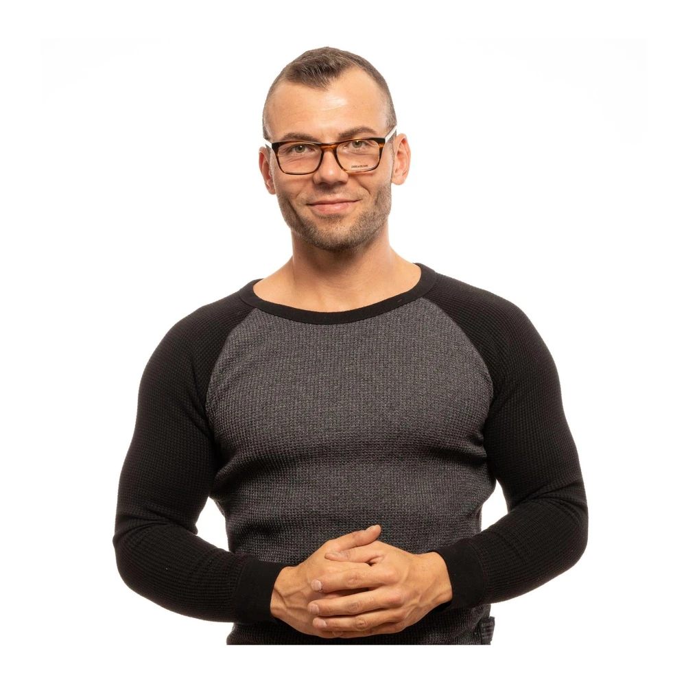 Zadig & Voltaire Stijlvolle bruine rechthoekige plastic optische monturen Brown Heren